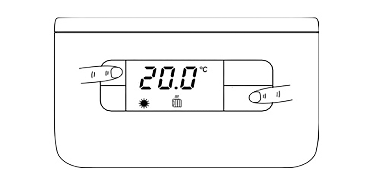 icoon knoppen thermostaat